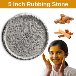 5 Inch Rubbing Round Stone for Turmeric or Sandalwood | Skin tan Removal