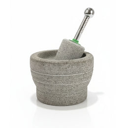 Kerala Traditional Attukal Stone Masher with Steel Handle - 1.25 Liter